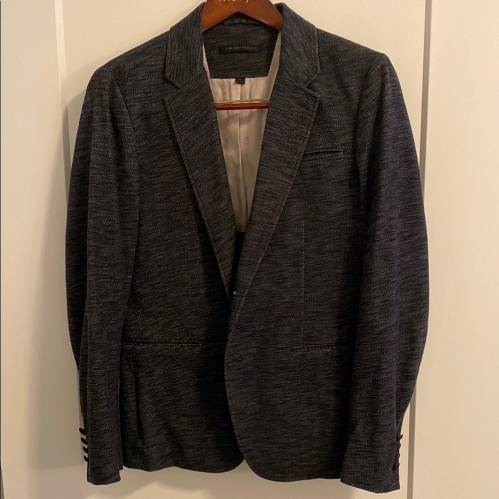 John Varvatos Unstructured Blazer 38R Cotton Horizontal Stripes